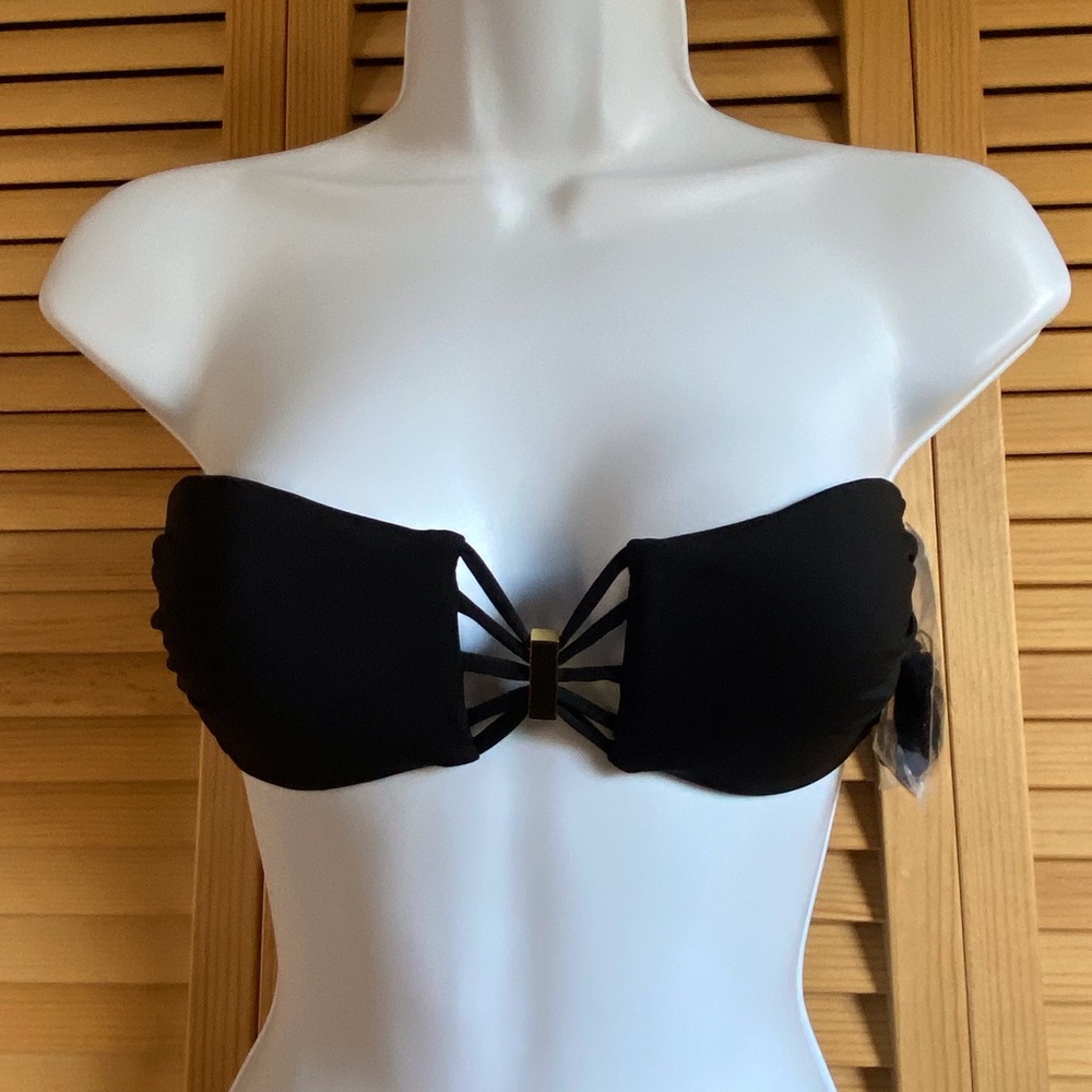 Black with gold Victoria’s Secret Bikini Top New